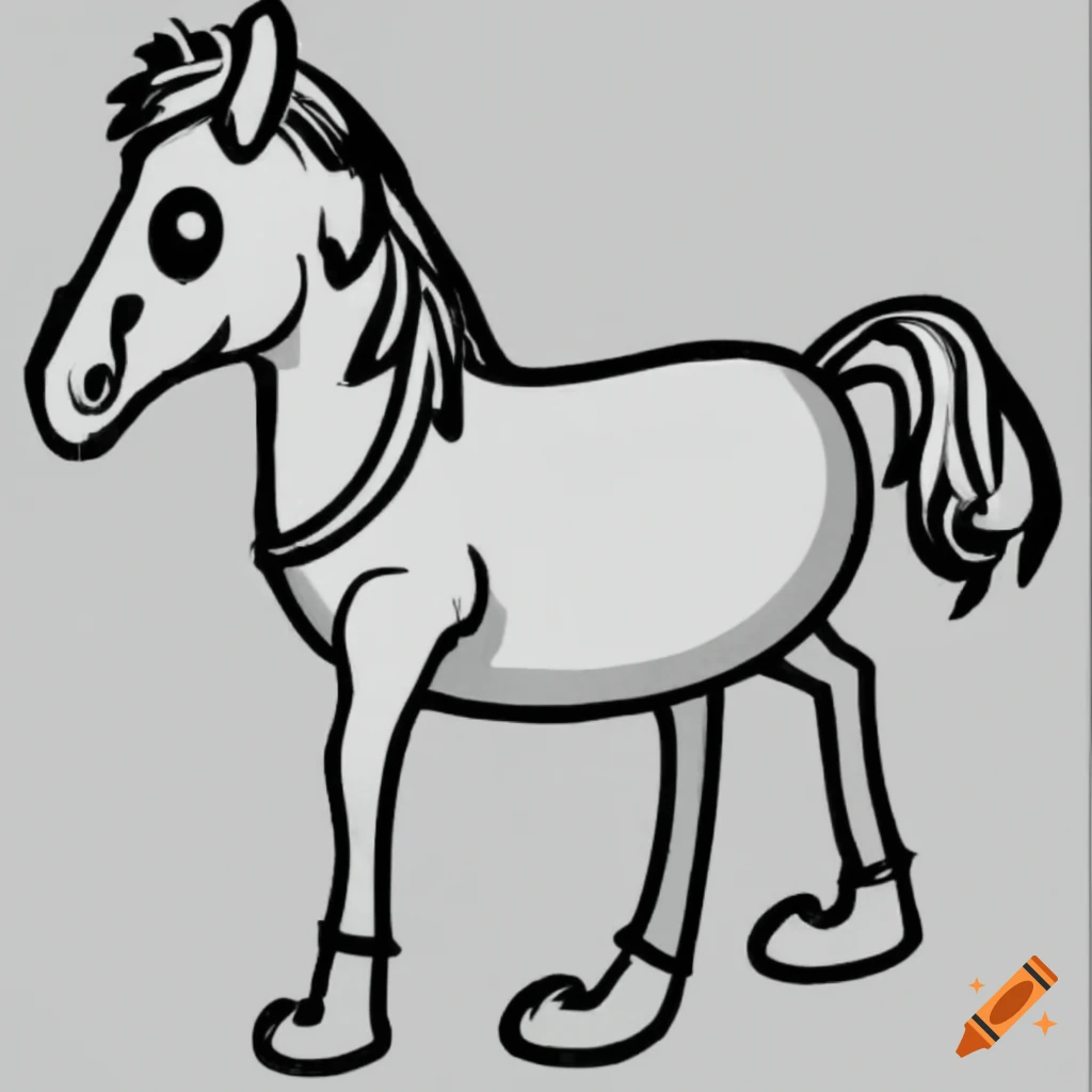 Coloriage cheval sur une chaise on Craiyon