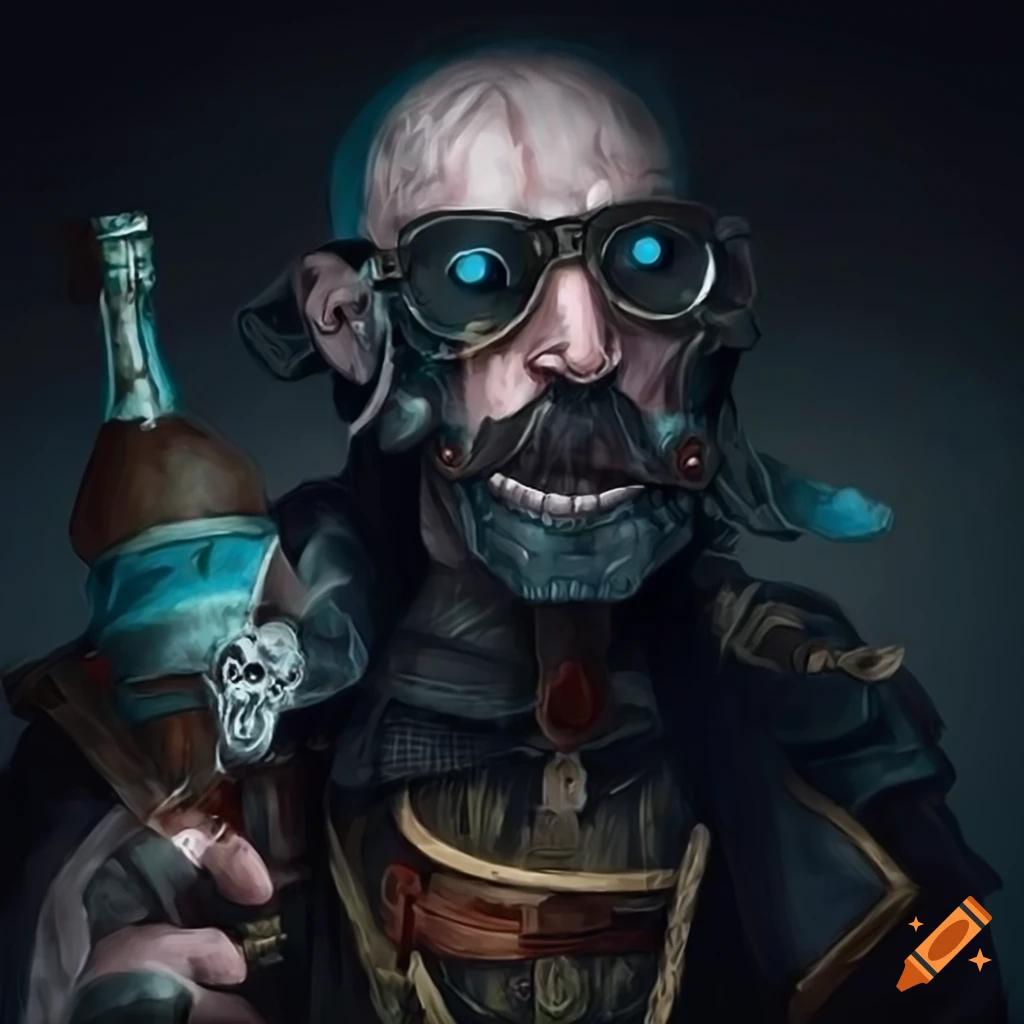 Dark fantasy british navy inspired pirate with limbs