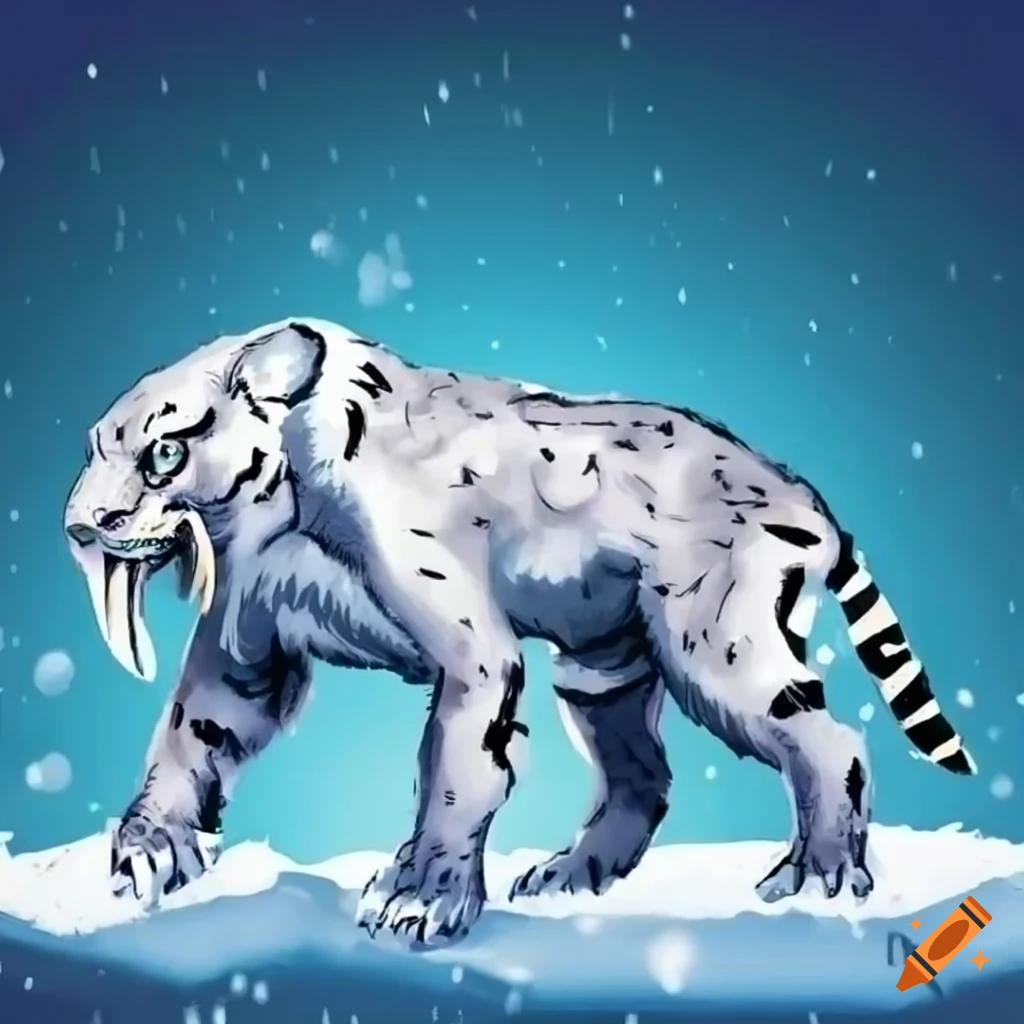Draw A Sabertooth Tiger, HD Png Download , Transparent Png Image - PNGitem