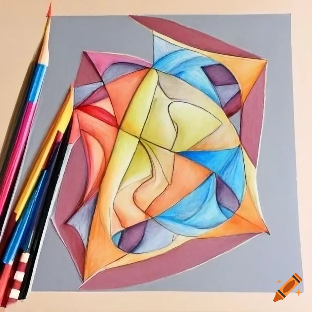 Color Pencil Landscape Drawing - Happy Family Art