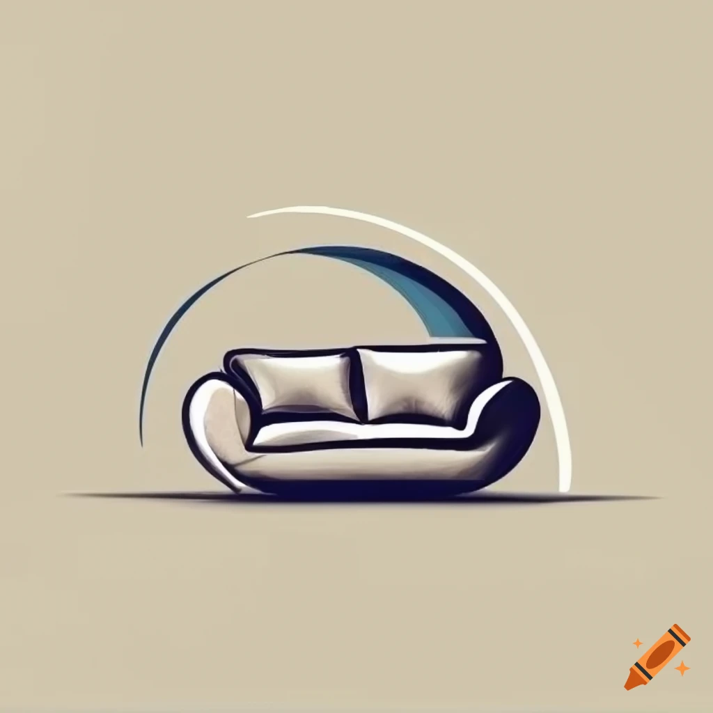 LOGO OF A Modern Hallon Digital Print Cushion 3 Seater Sofa (Blue) :  Amazon.in: Home & Kitchen