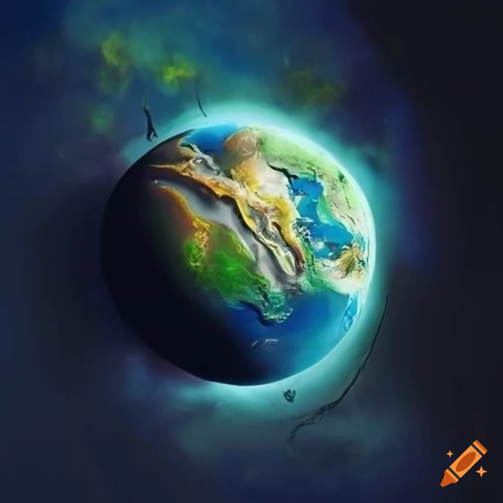 The earth painted by salvador dali, ai in future, this planet is like ...