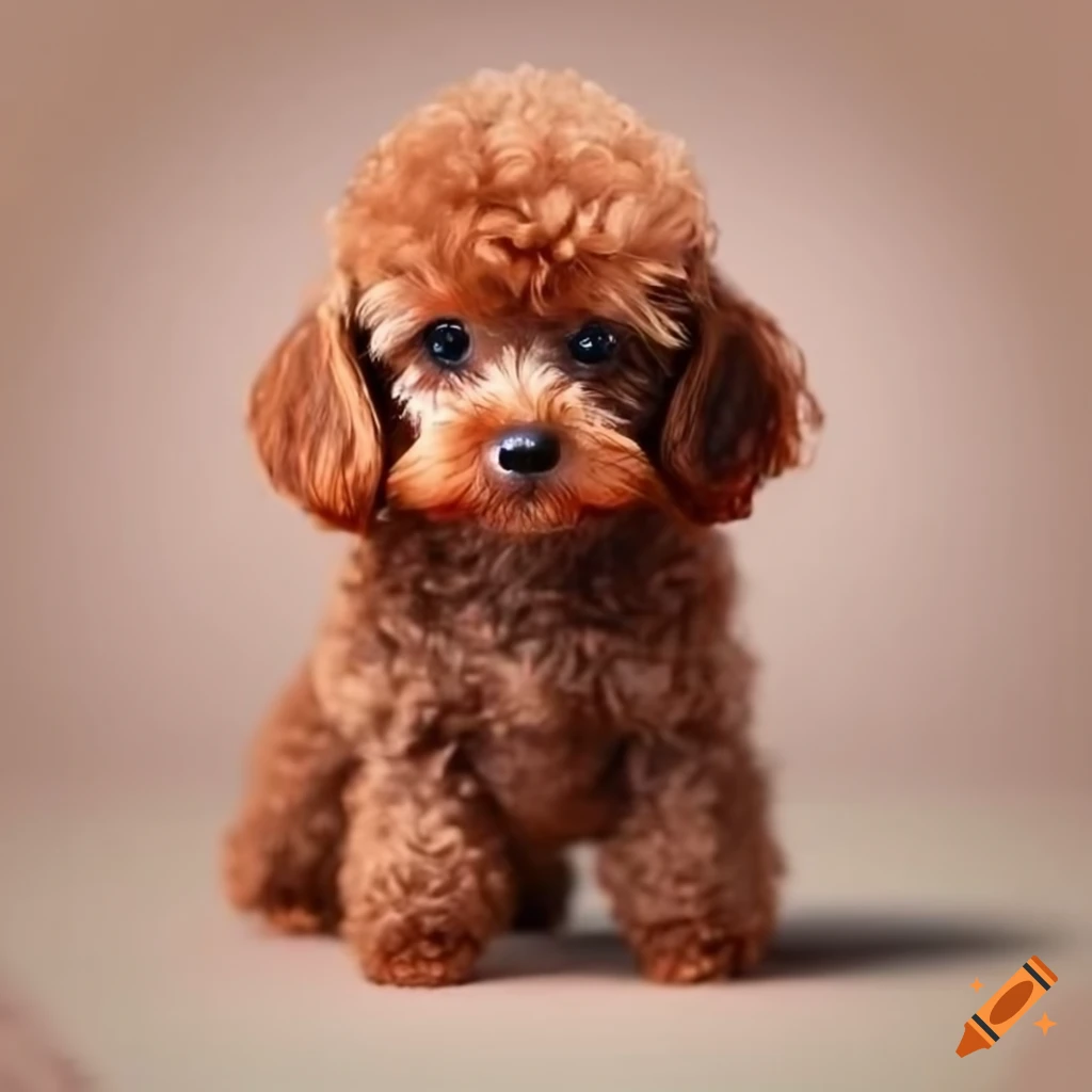 Small Brown Toy Poodle Accurate Eyes