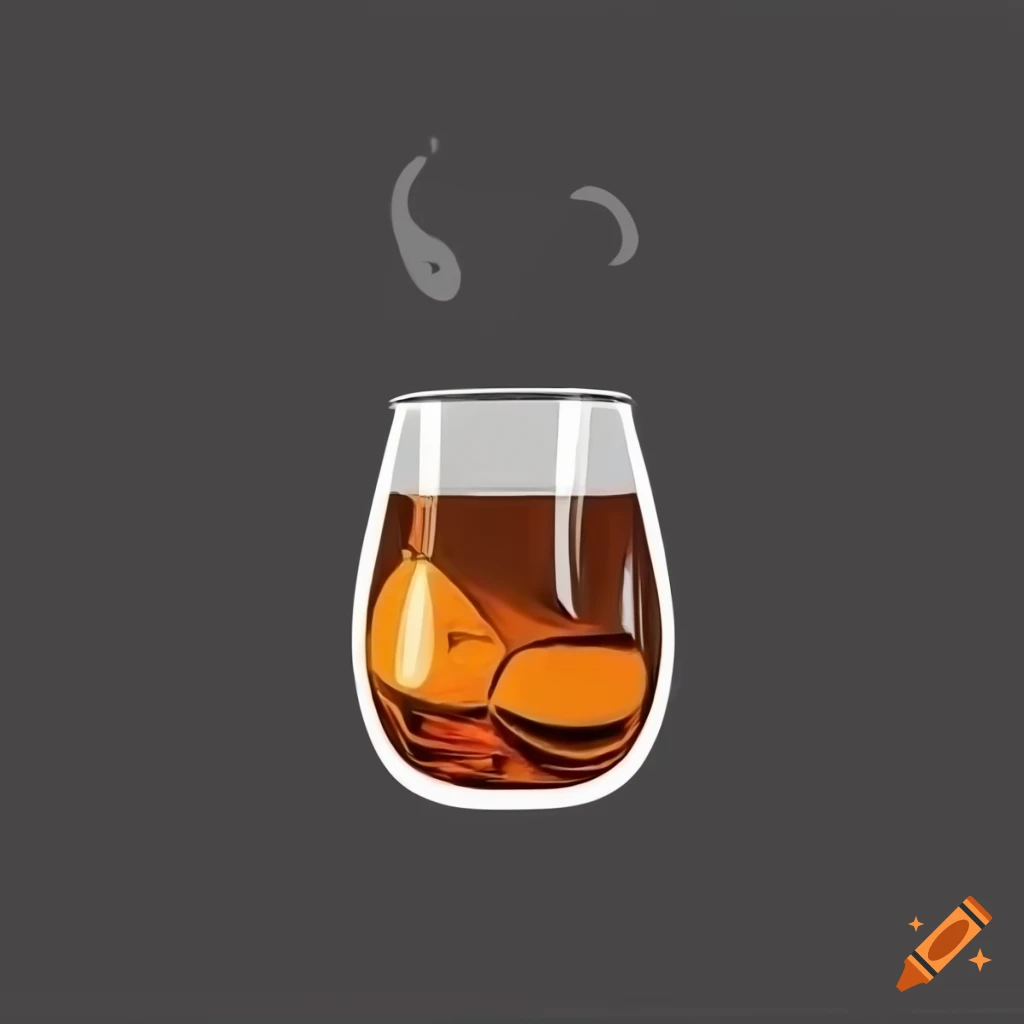 Design me a whiskey glass logo for website
