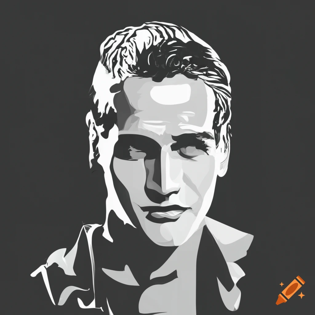 Vector Portrait Black And White Draw. Imagine. Create.
