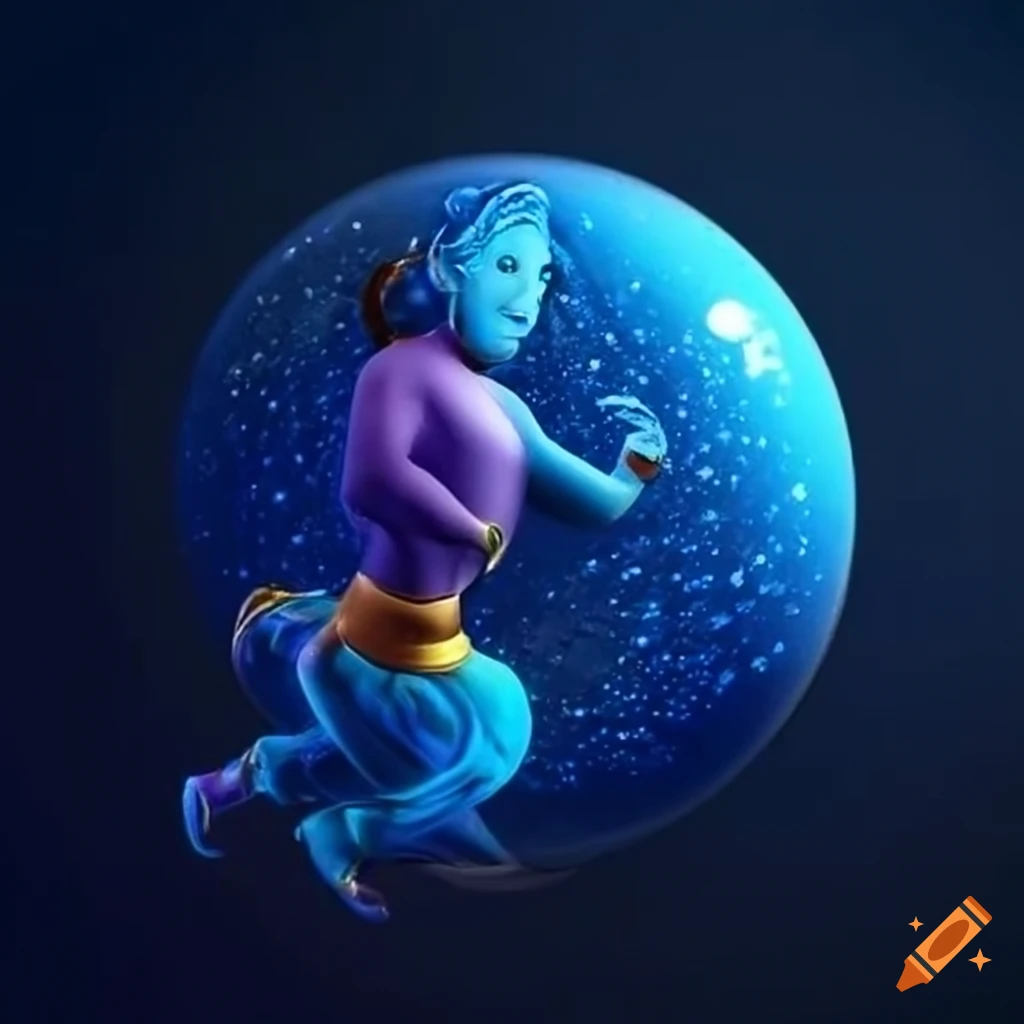 genie in a blue orb