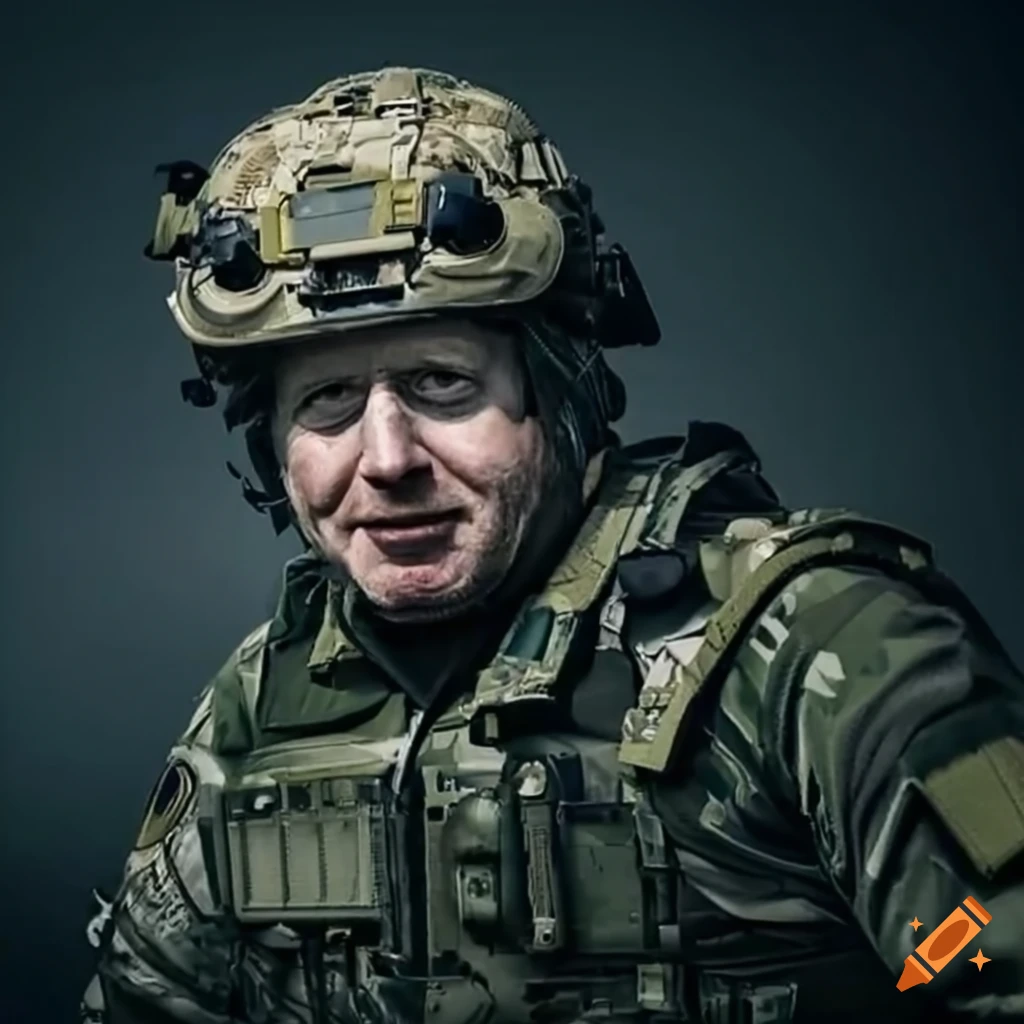 Boris johnson face, tactical gear, special forces, military