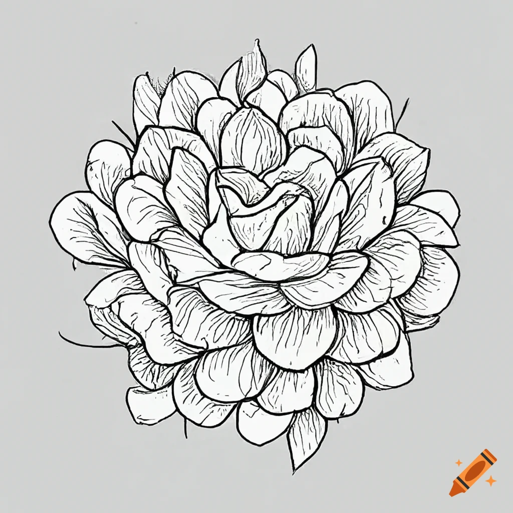 Print Flower Coloring Pages On Craiyon