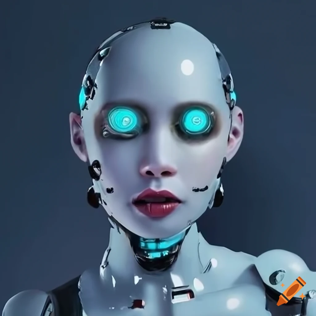 A cyborg subject with the instagram reels scale