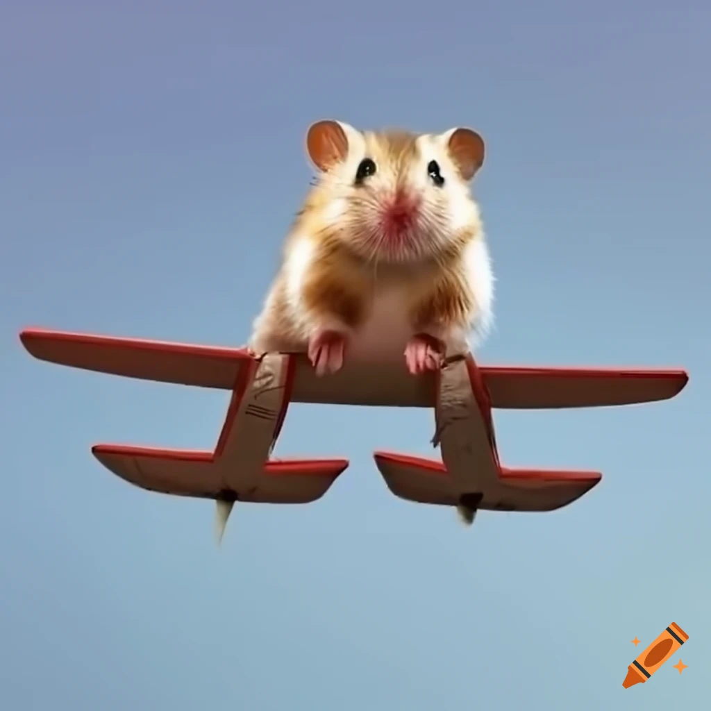 Photorealistic hamster flying a plane on Craiyon