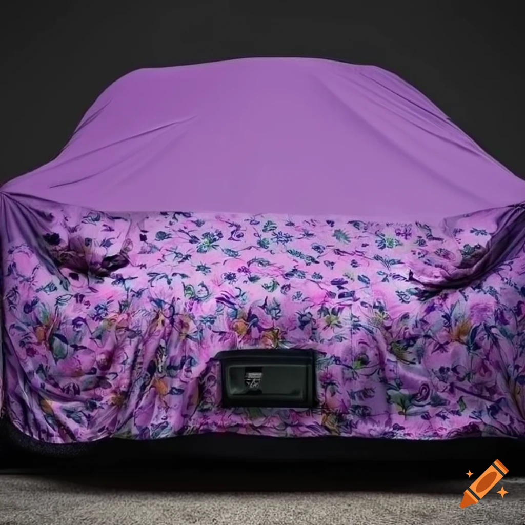 Car cover with flower pattern