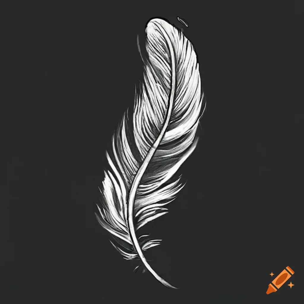 Feather tattoo stock vector. Illustration of decoration - 75042641