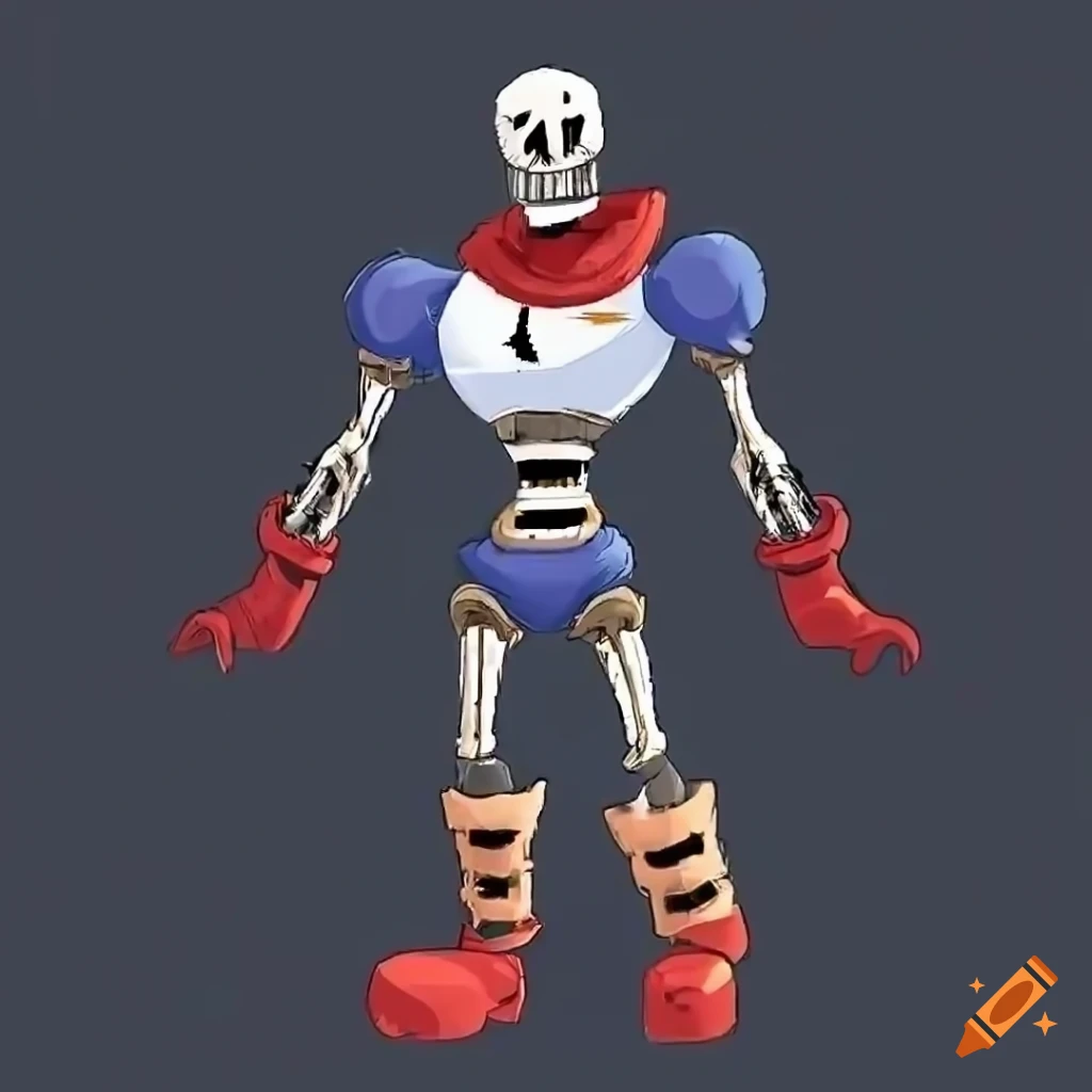 Papyrus, the determined skeleton from undertale, ready for adventure on  Craiyon