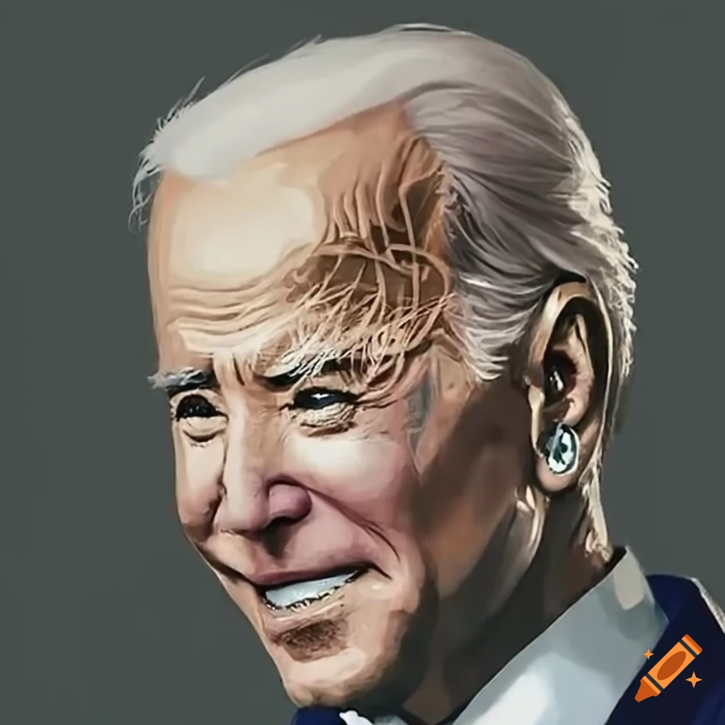 Joe Biden with tattoos and piercings