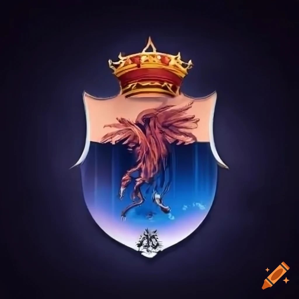 un escudo de equipo de futbol que cambia su nombre y se empieza a llamar el resurgimiento del imperio. Con una nueva energia como la del ave fenix
