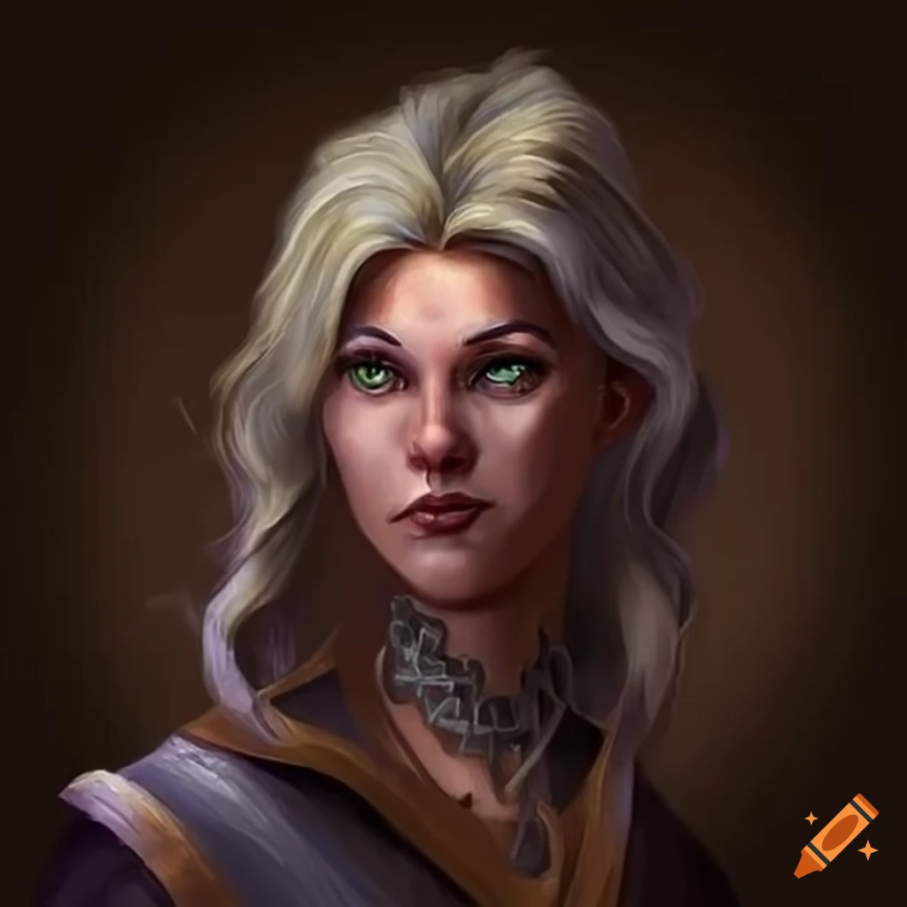 Digital art of a female wizard for d&d on Craiyon