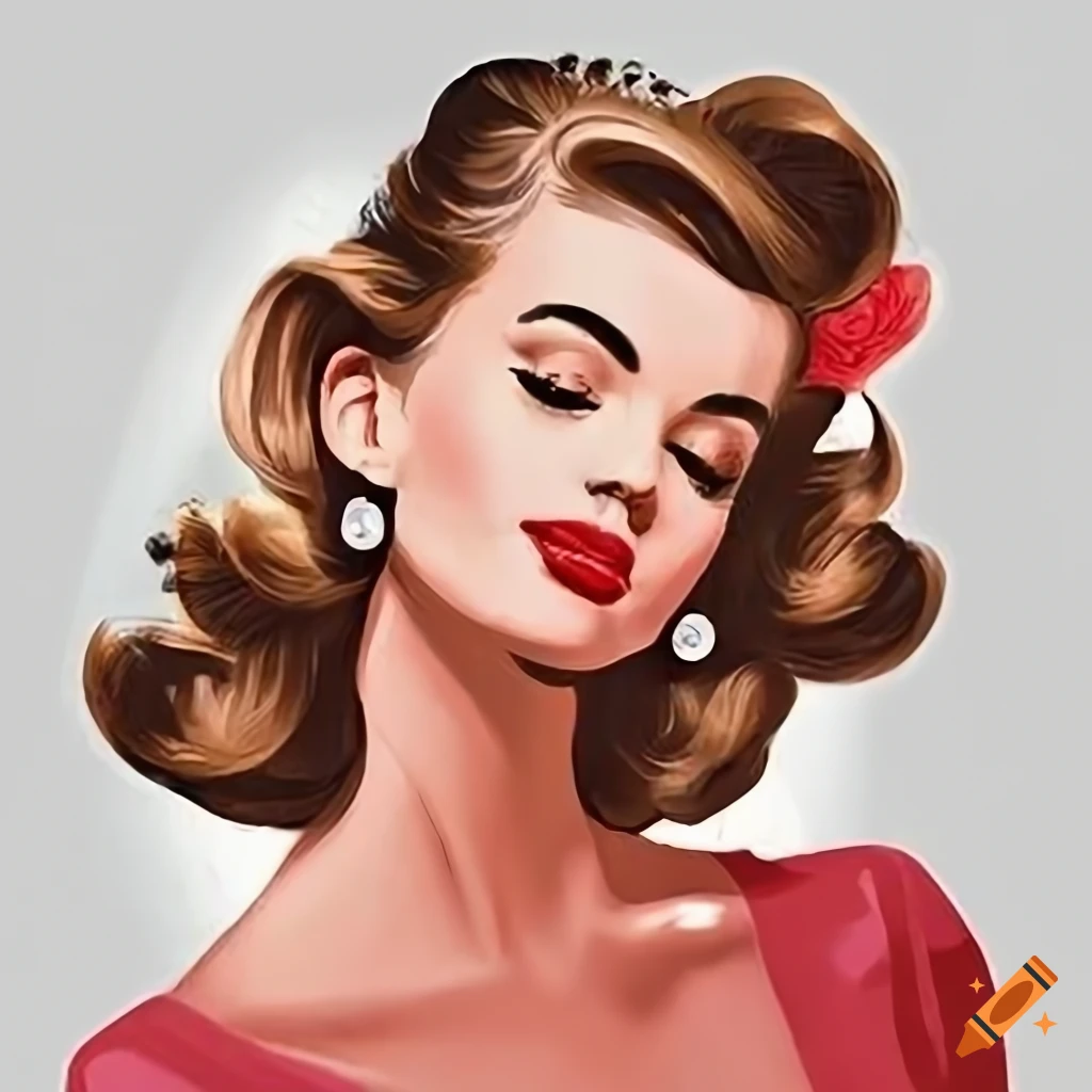 illustrations of women and makeup