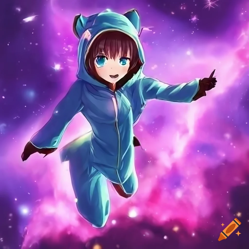 Download Anime Girl wearing a hoodie for a stylish and cozy look. |  Wallpapers.com