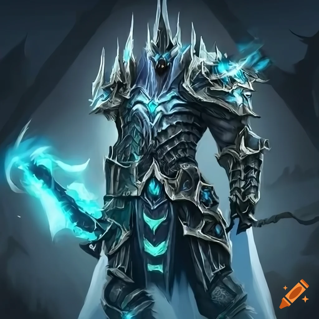 Gust of berserk with style of the lich king of world of warcraft on Craiyon