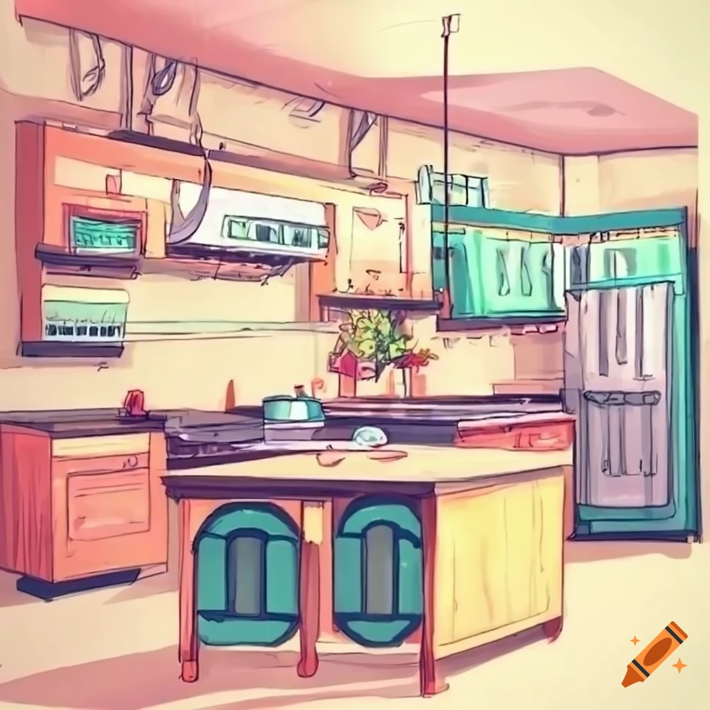 Kitchen Japanese Anime Style Powerpoint Background For Free Download -  Slidesdocs