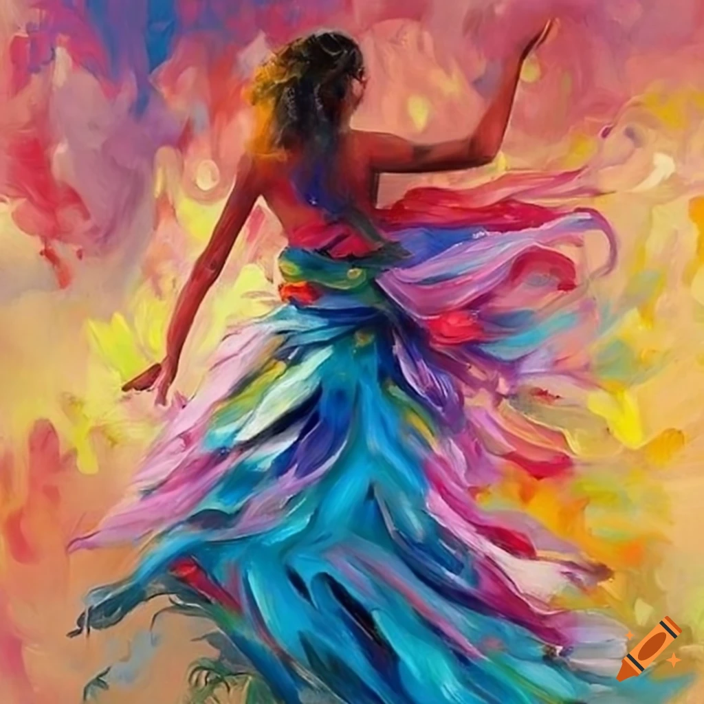 woman dancing painting