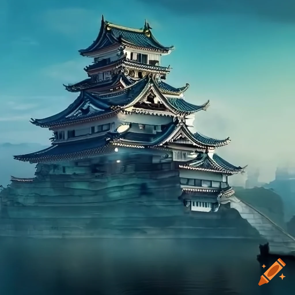 Giant japanese fantasy castle
