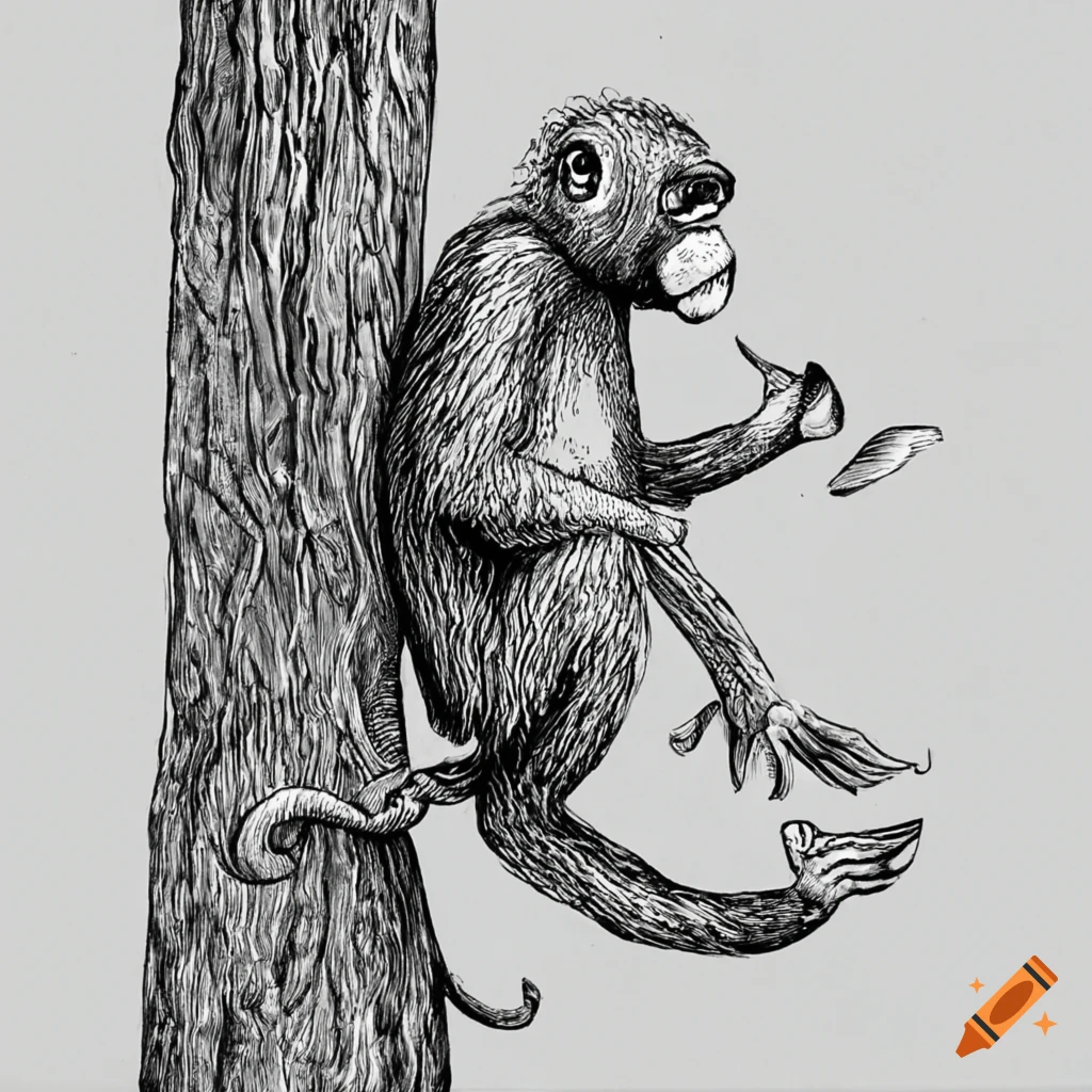 Monkey on a Tree | Sanjhi Artwork By Ashutosh Verma | MeMeraki – MeMeraki