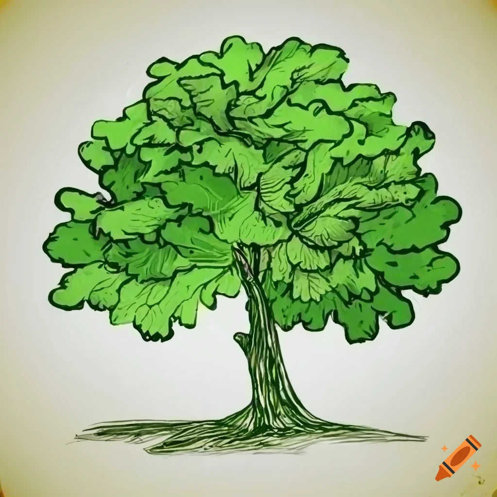 How to Draw and Colour a Tree! Realistic Tree Drawing! Very easy method to  Draw and Colour a Tree - YouTube