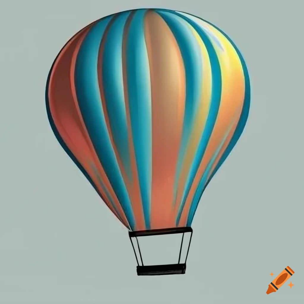 illustration-of-hot-air-balloon-with-white-background