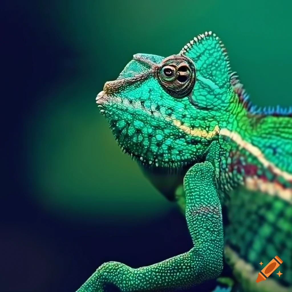 chameleon blending in