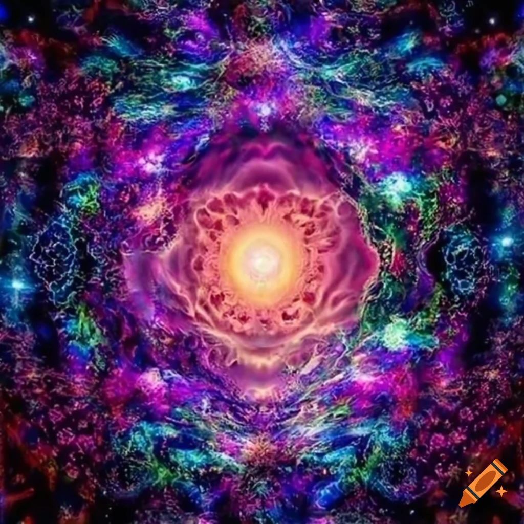 Beautiful space flower ascension from another dimension beyond