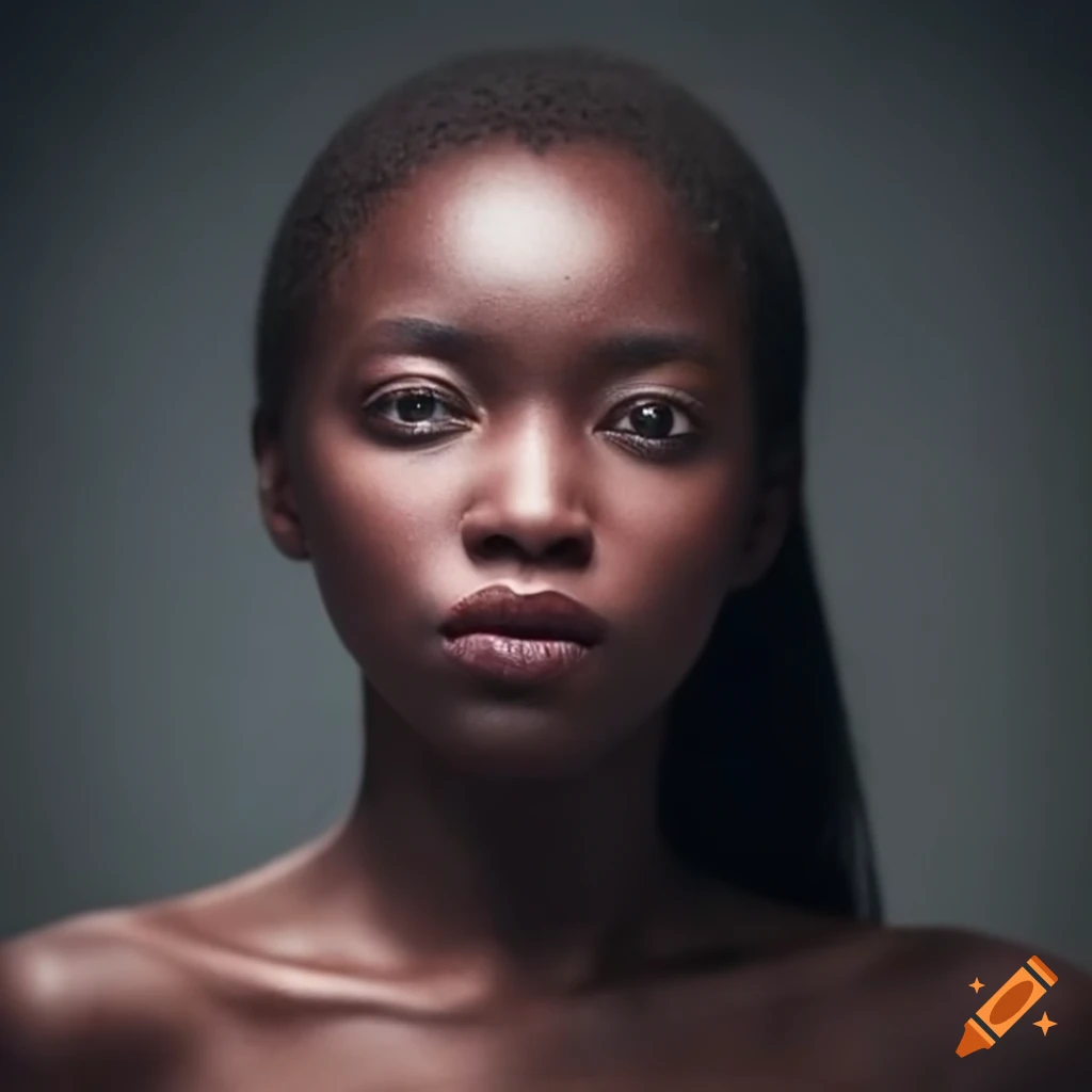 Thin young beautiful dark-skinned woman