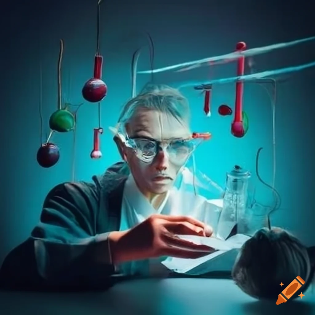 An experimental scientist thinking about the next experiment for his paper on Craiyon