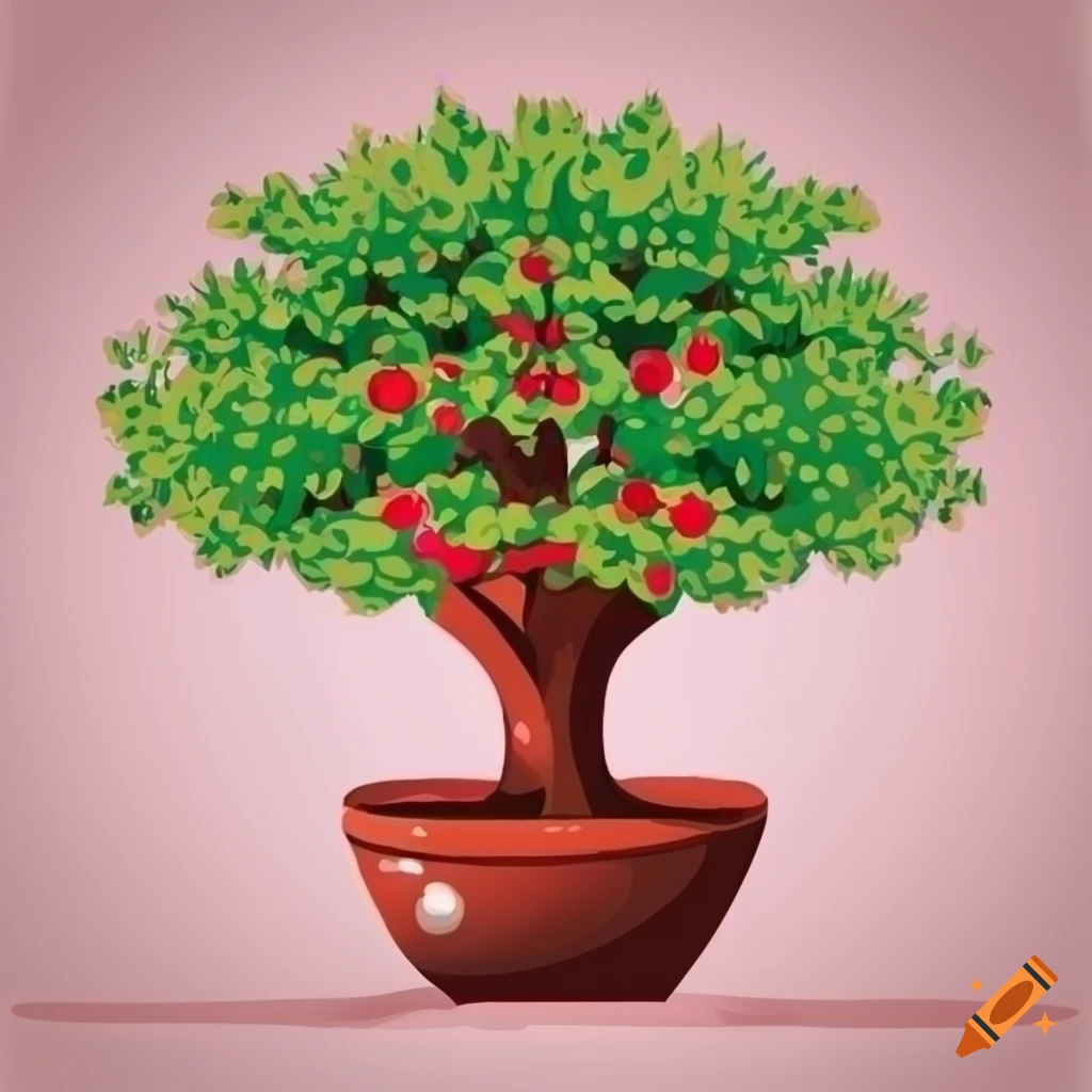 cartoon cherry tree