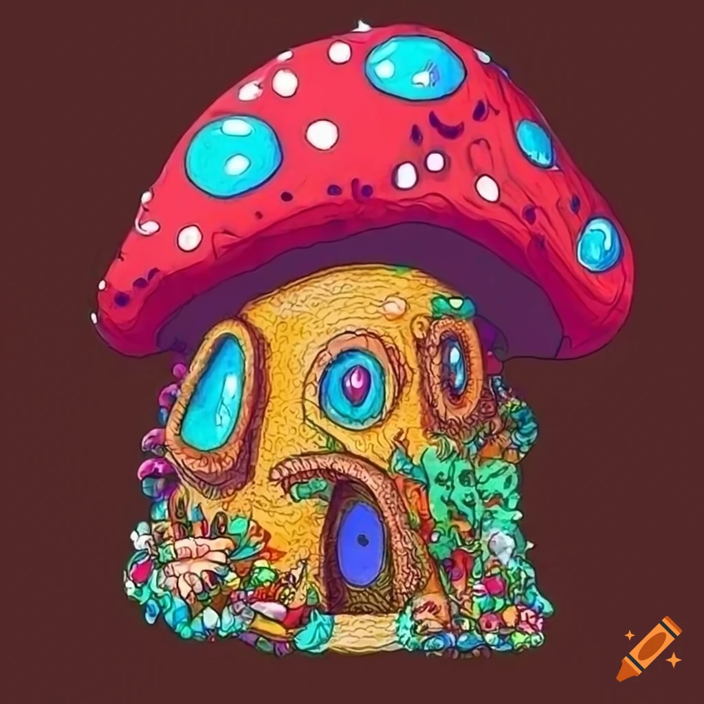 Magic Mushroom Hippie Stoner Psychedelic Sticker - Psychonautica