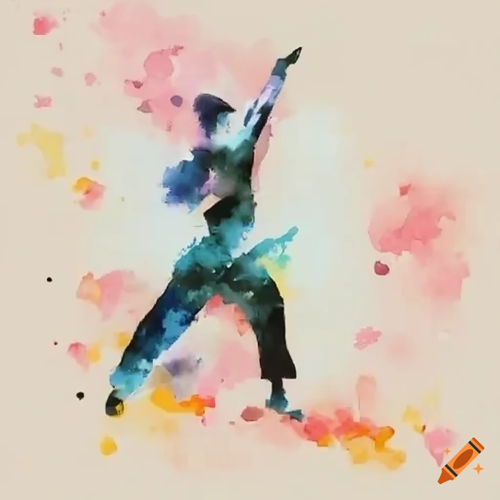 a skilled kung fu master kicking