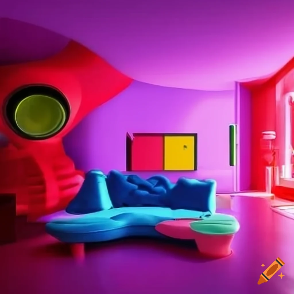 Colourful alien apartment