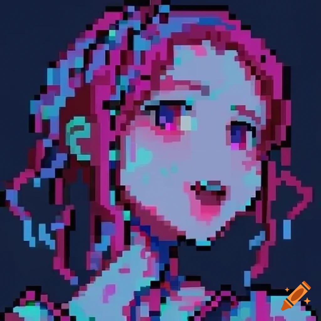 Pixel Anime Girl #7 - Pixel Anime Girl | OpenSea