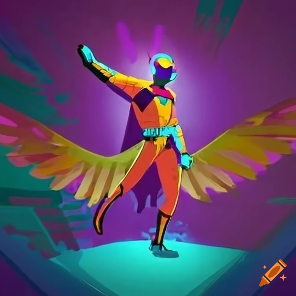 retro-60s-70s-sci-fi-manga-minimalist-stunning-watercolor-winged-male