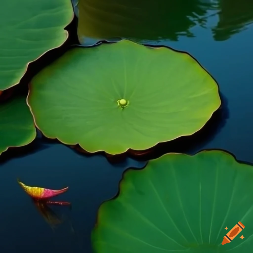 Lotus leaves on craiyon