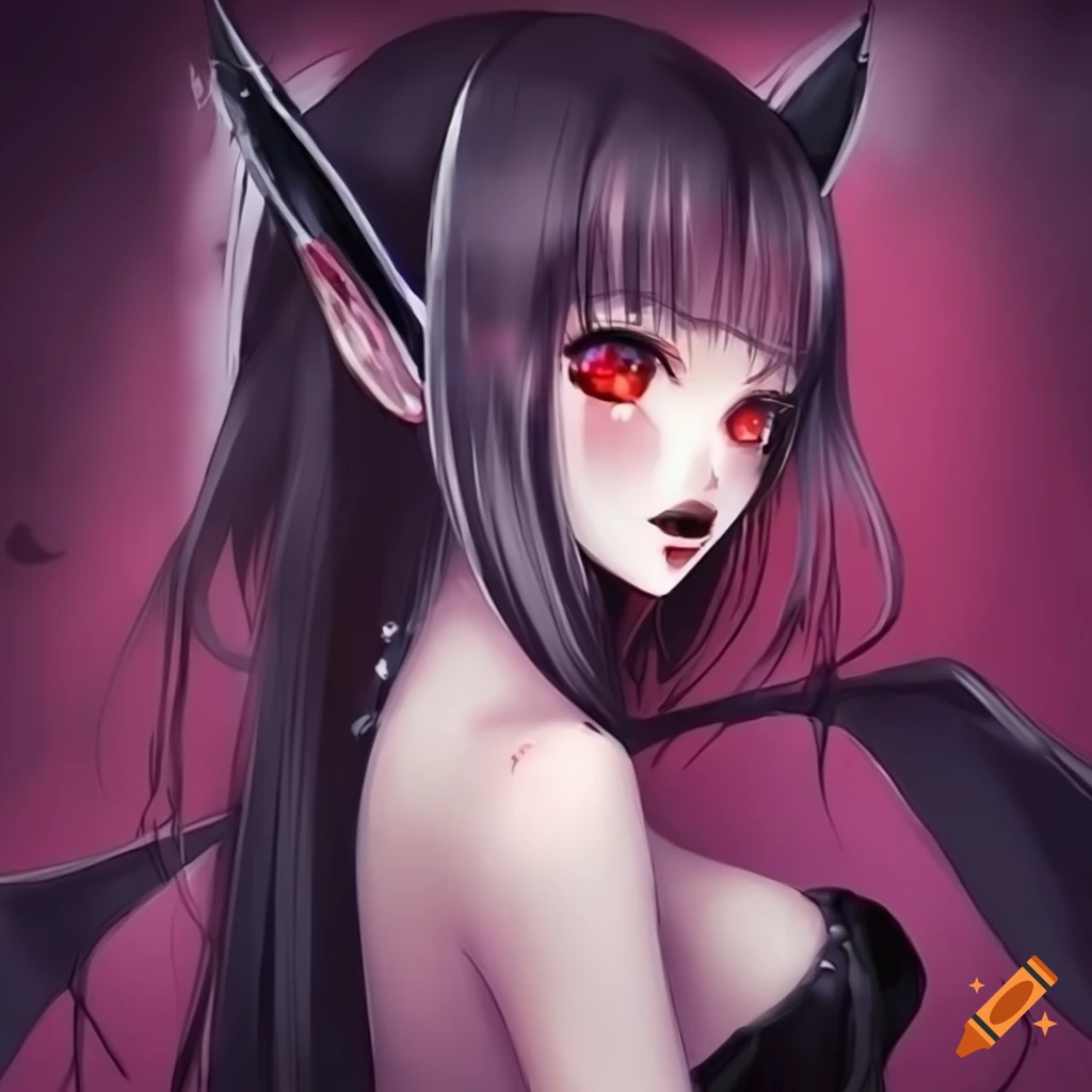 Premium AI Image | Cute and Beautiful Anime Vampire Girl