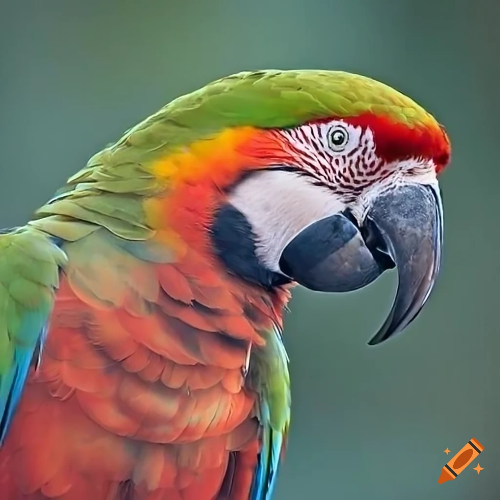 View of A perched macaw