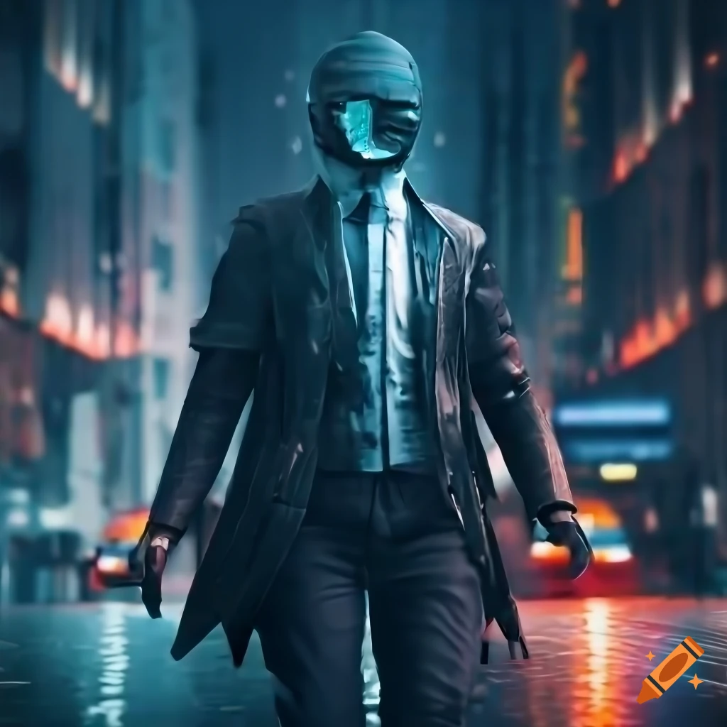 HD wallpaper: men, jacket, backpacks, futuristic, futuristic city, cyberpunk