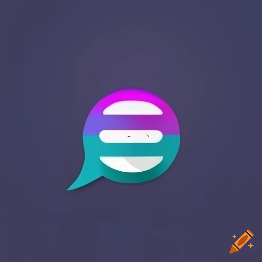 A minimal logo for a messaging app named 