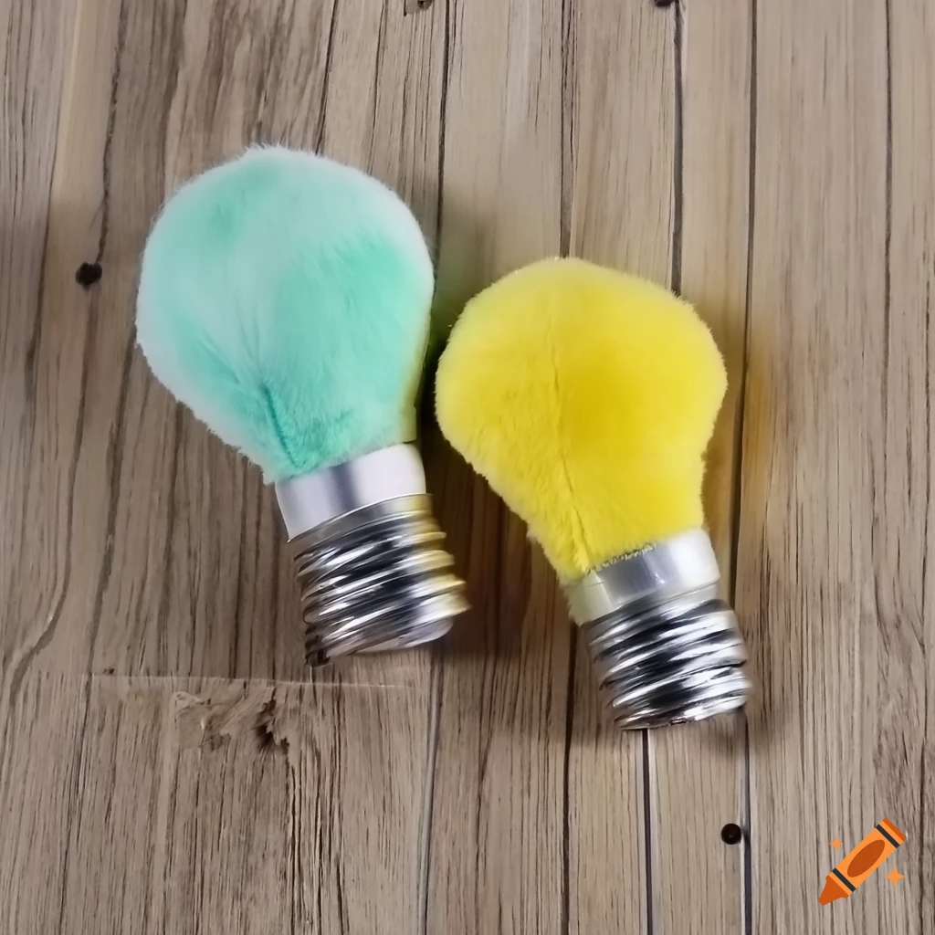 A kawaii light bulb plush toy, product photo