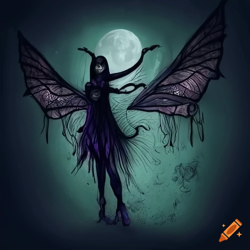 dark fairy moon wallpaper