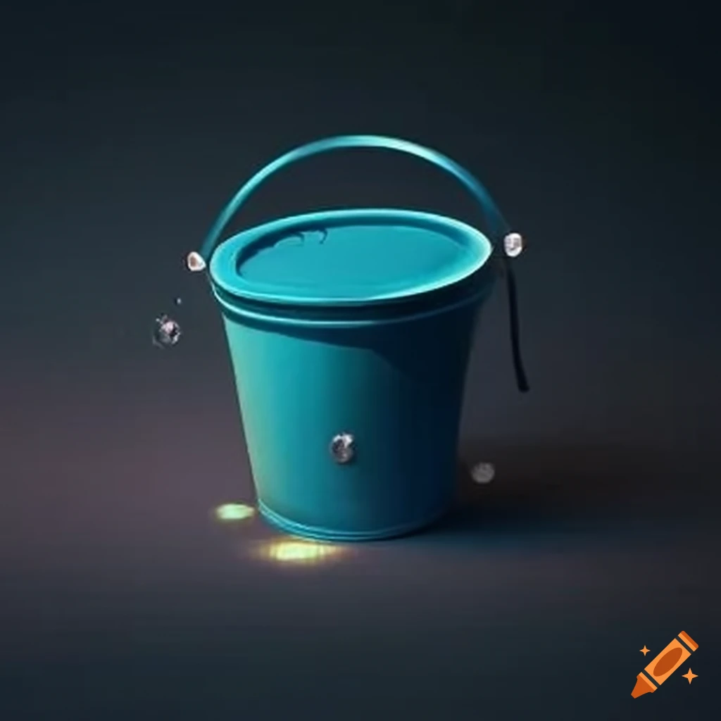 Water bucket cartoon on Craiyon