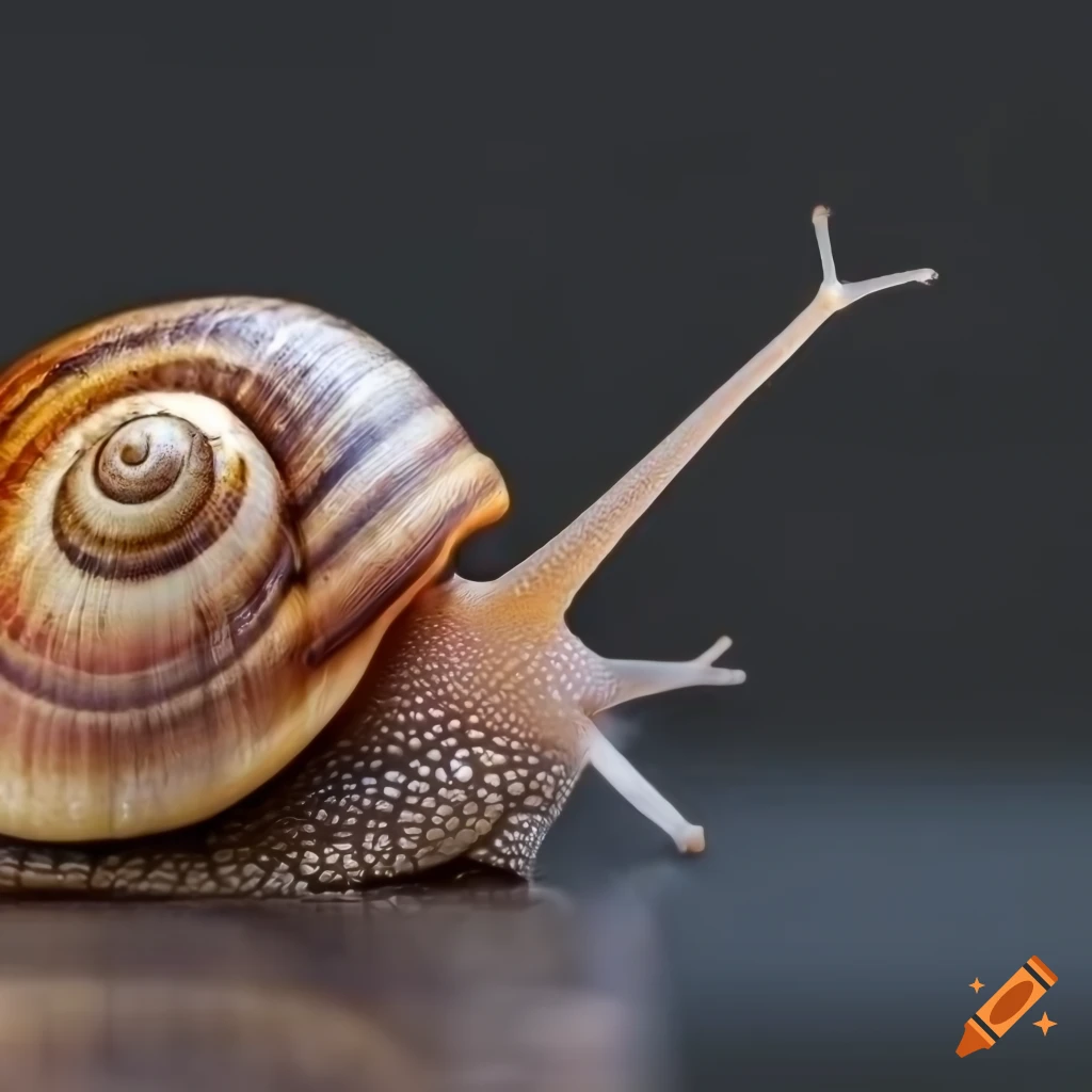 A high definition photo of a pug snail hybrid, hd, photorealistic