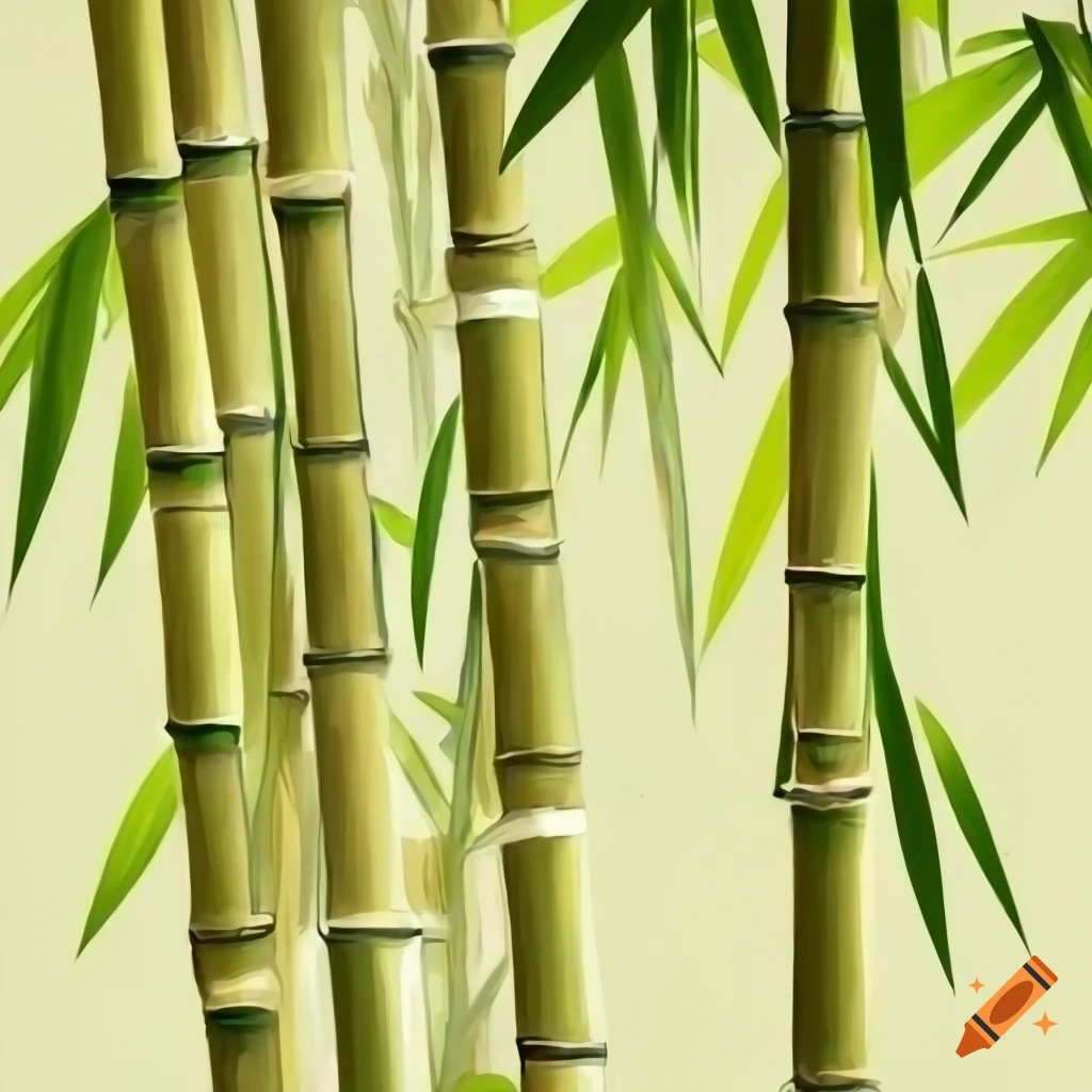 A green bamboo wallpaper on Craiyon