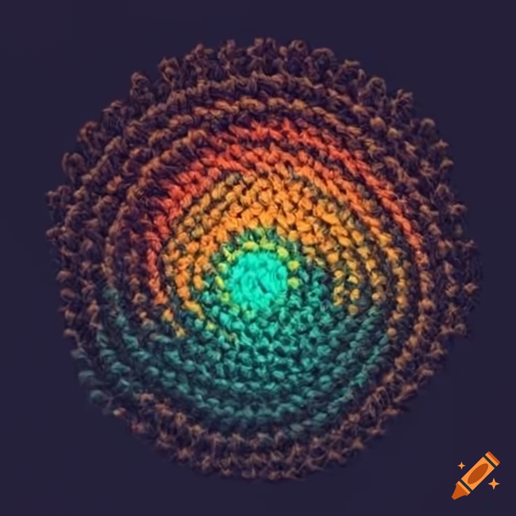Genera un diseño de logo que combine la conexión con la naturaleza y tecnica del crochet o tejido, diseña algo que sea moderno y de facil recordación vectorizado